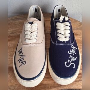 SPERRY x Rowing Blazers Dexter Men's Canvas Sneakers Size 4.5 New Navy & Tan